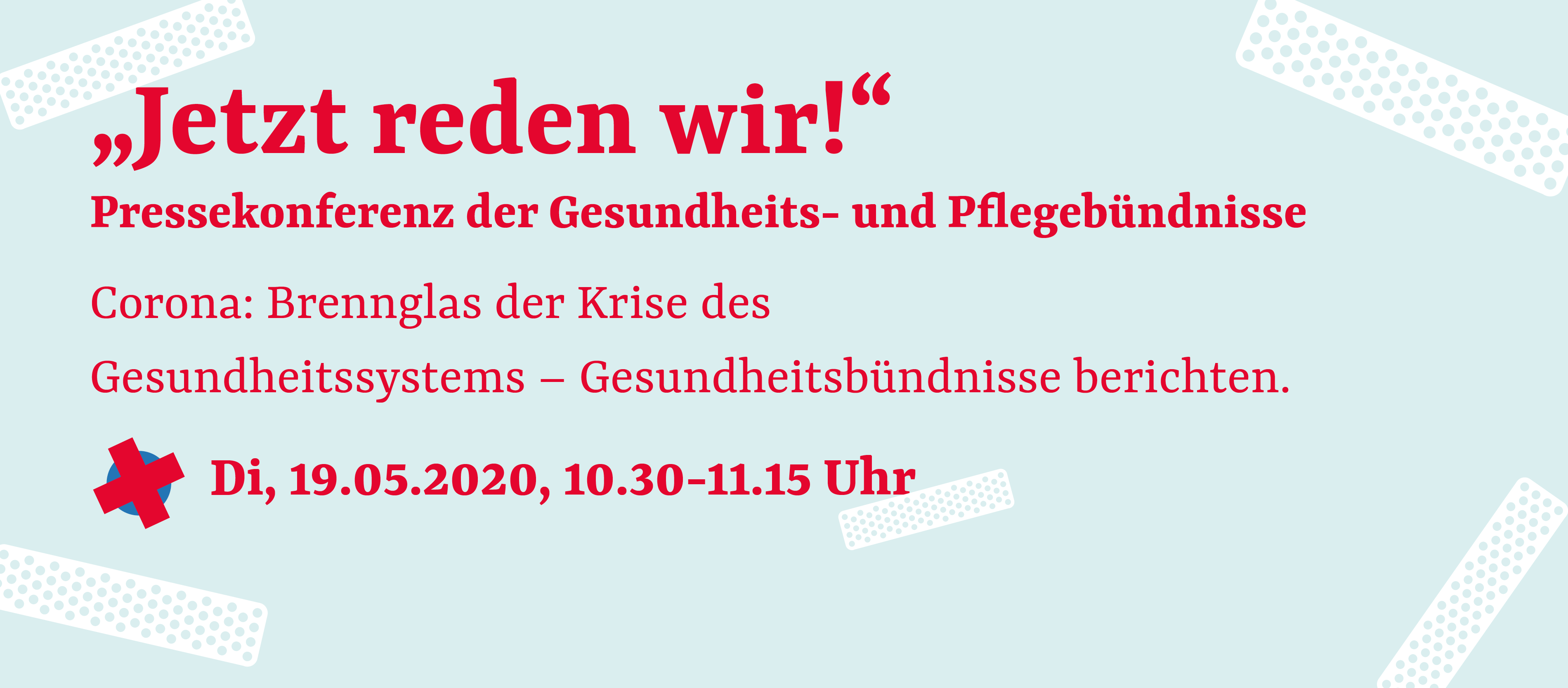 Pressekonferenz - Corona als Brennglas der Krise des Gesundheitssystems